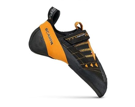 SCARPA Instinct VS Rock Climbing Shoes for Sport Climbing and Bouldering - Black/Orange - 7