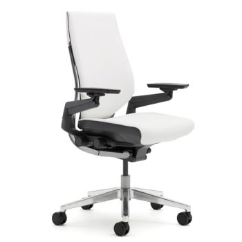 Steelcase Gesture Office Chair - Ergonomic Work Chair with Wheels for Carpet - Comfortable Office Chair - Intuitive-to-Adjust Chairs for Desk - 360-Degree Arms - Nickel Gray Fabric