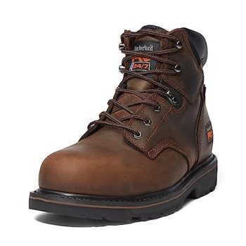 Timberland PRO mens Pit 6 Inch Steel Safety Toe Industrial Work Boot, Brown/Brown, 10.5 US