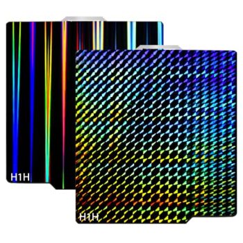 Wefuit 3D Printer H1H Build Plate for Bambu Lab A1/X1C/X1/X1E/P1P/P1S 3D Printer,257x257mm Spring Steel Plate,Double Sided Flexible Sheet Removable Platform (Light Beam H1H +Phantom H1H)
