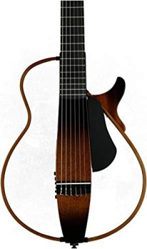 Yamaha SLG200N TBS Nylon String Silent Guitar with Hard Gig Bag, Tobacco Sunburst