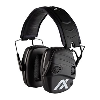 AXIL TRACKR Noise Cancelling Ear Muffs – Mowing, Construction, & Shooting Ear Protection – Comfortable Ear Muffs for Noise Reduction – Sweat & Water Resistant Ear Protection for Shooting