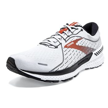 Brooks Men's Adrenaline GTS 21 Running Shoe - White/Black/Orange - 11
