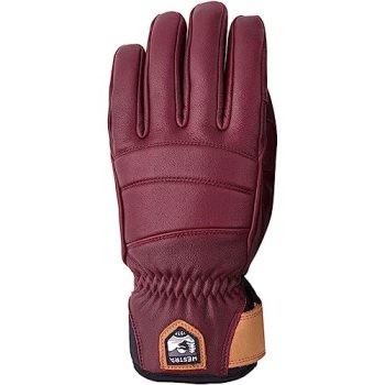 Hestra Women's Fall Line - Short, Tight-Fitting Freeride 5-Finger Snow Glove for Skiing, Snowboarding and Mountaineering (Women's Fit) - Bordeaux - 7