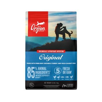 ORIJEN Original Dry Dog Food, Grain Free Dog Food for All Life Stages, Fresh or Raw Ingredients, 4.5 lb