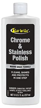 STAR BRITE Chrome & Stainless Polish - Marine Grade Formula Protects Against Pitting, Salt Deposits, Staining & Rust on Chrome, Stainless Steel, Copper, Tin & Brass (082708)