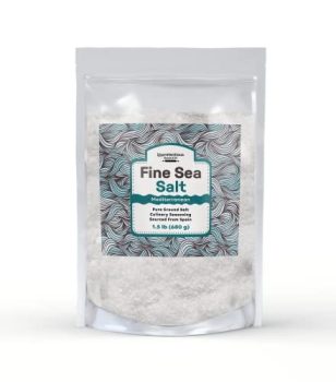 Unpretentious Fine Sea Salt (1.5 lb), Pure Evaporated Mediterranean Sea Salt