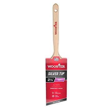 Wooster Brush 5221-2 1/2 5221-2-1/2 Tip Angle Sash Paintbrush, 2-1/2-Inch, 2-1/2 Inch, White,Silver