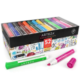 Arteza Multicolor Chisel Tip Dry Erase Markers (52-Pack)