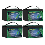 DJLBERMPW 4 Pack 12V 100Ah LiFePO4 Battery