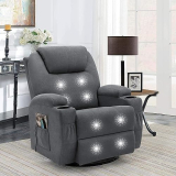 Flamaker Rocking Recliner Chair with Massage and Heating
