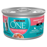 Purina ONE Grain Free Healthy Chicken & Salmon Recipe Pate Wet Kitten Food
