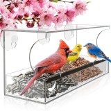 Nature’s Hangout Window Bird Feeder With Suction Cups